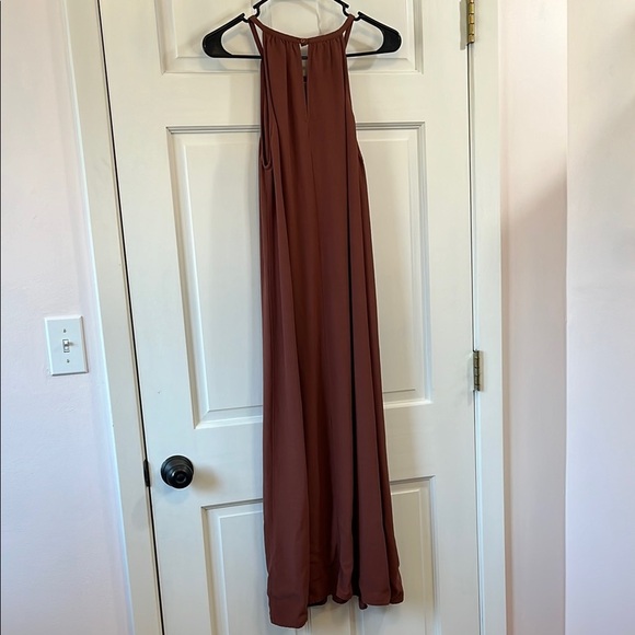 Eileen Fisher Brown Floor Length Maxi Sleeveless Dress - Size Medium - Picture 9 of 16
